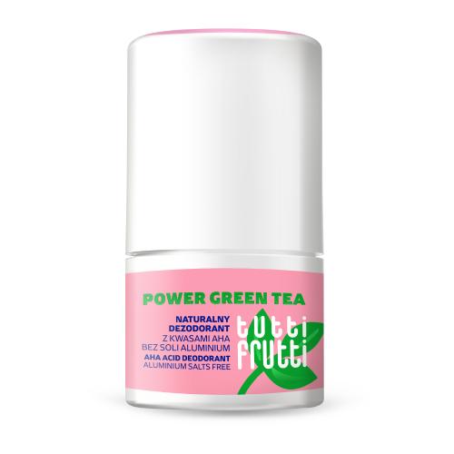 Miniaturka artykułu - Farmona Tutti Frutti Naturalny dezodorant z kwasami AHA bez soli aluminium Power Green Tea, 50 ml