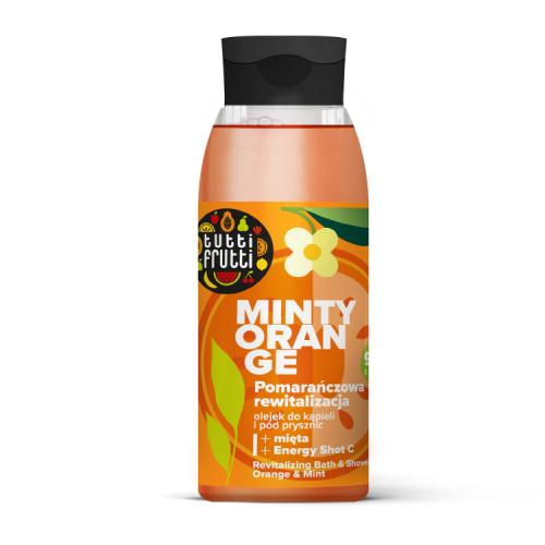 Miniaturka artykułu - FARMONA TUTTI FRUTTI Rewitalizujący Olejek do kąpieli i pod prysznic Pomarańcza i Mięta + Energy Shot C 400ml