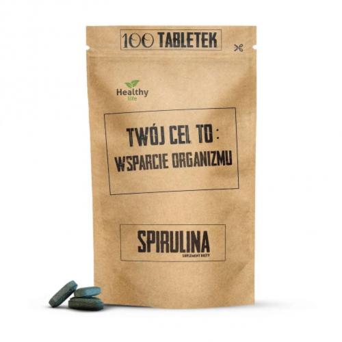 Miniaturka artykułu - TW&Oacute;J CEL TO: Wsparcie Organizmu Spirulina, 100 tabl.