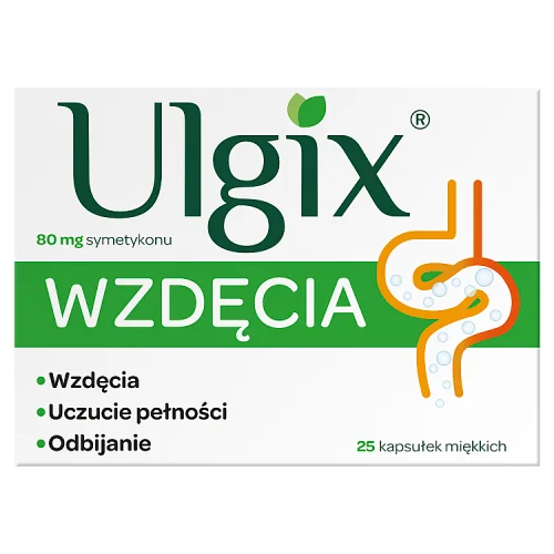 Miniaturka artykułu - ULGIX Wzdęcia 80 mg, 25 kaps.