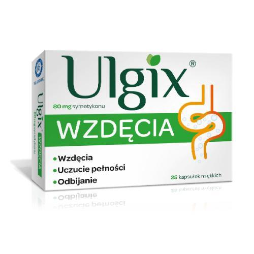 Miniaturka artykułu - ULGIX Wzdęcia 80 mg, 25 kaps. USZKODZONE TEKTUROWE OPAKOWANIE