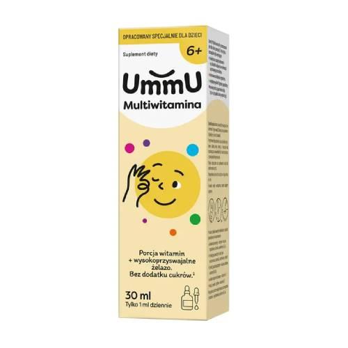 Miniaturka artykułu - Ummu Multiwitamina 6+ krople o smaku pomarańczowym, 30 ml