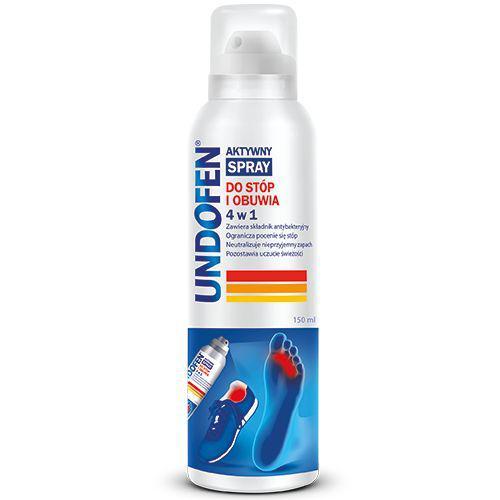 Undofen Aktywny Spray do st&oacute;p i obuwia 4w1, 150ml USZKODZONY KOREK / USZKODZONE