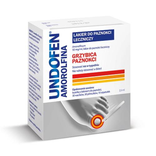 Miniaturka artykułu - Undofen Amorolfina Lakier leczniczy do paznokci,  2,5 ml