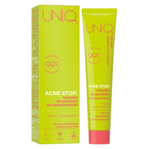 Miniaturka artykułu - 4ORGANIC UNI.Q ACNE STOP. Naturalny żel punktowy na niedoskonałości, 20ml