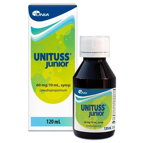 Miniaturka artykułu - Unituss Junior, 60 mg/10 ml, syrop, 120 ml BRAK KARTONU