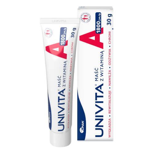 Miniaturka artykułu - UNIVITA maść z witaminą A, 30g USZKODZONE/OPAKOWANIE