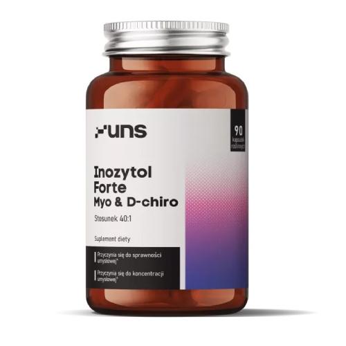 Miniaturka artykułu - UNS Inozytol Forte Myo i D-chiro, 90 kaps.