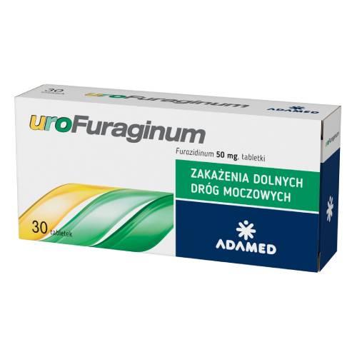 Miniaturka artykułu - UROFURAGINUM Lek na zapalenie pęcherza  - 30 tabletek