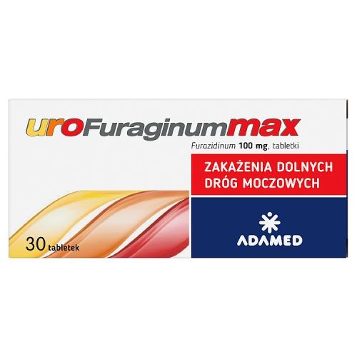 Miniaturka artykułu - Urofuraginum Max 100 mg - 30 tabletek
