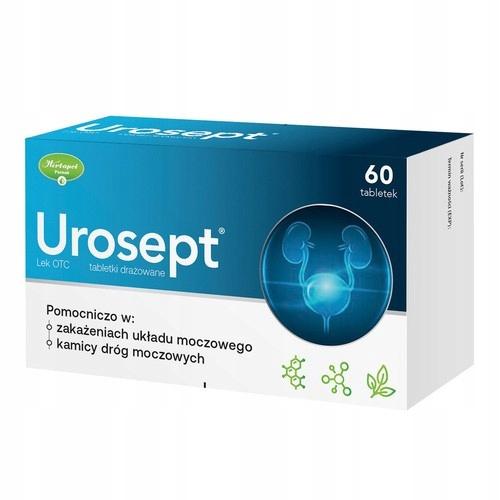 Urosept, 60 tabletek - na infekcję dr&oacute;g moczowych USZKODZONE TEKTUROWE OPAKOWANIE