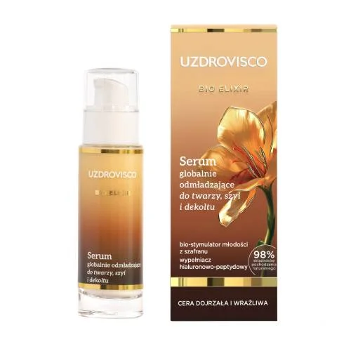 Miniaturka artykułu - Uzdrovisco Bio Elixir Serum globalnie odmładzające do twarzy, szyi i dekoltu, 30 ml
