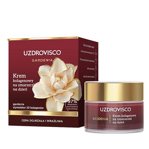 Miniaturka artykułu - Uzdrovisco Gardenia Krem kolagenowy na zmarszczki na dzień, 50 ml