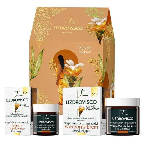 Miniaturka artykułu - UZDROVISCO Zestaw prezentowy KURKUMA: Krem przeciwzmarszczkowy na noc, 50 ml + Krem pod oczy przeciwzmarszczkowy, 25 ml