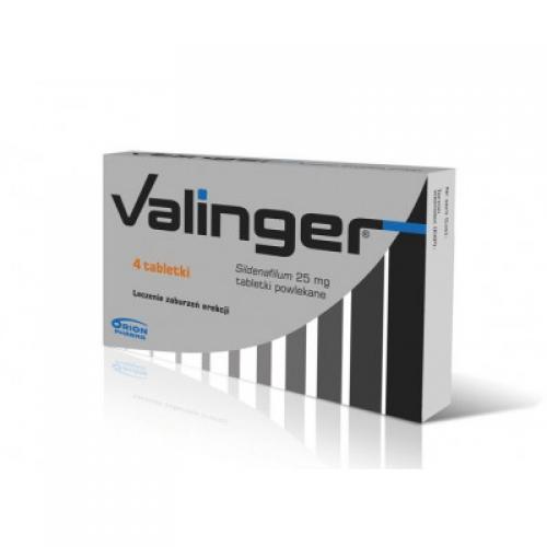 Miniaturka artykułu - Valinger 0,025 g, 4 tabletki USZKODZONE OPAKOWANIE