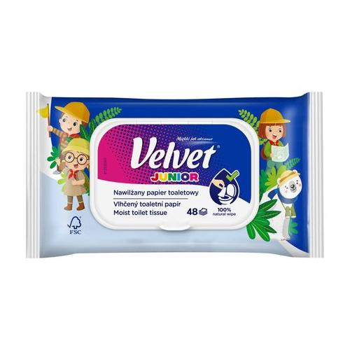 Miniaturka artykułu -  VELVET Junior Papier nawilżany, 42 sztuki