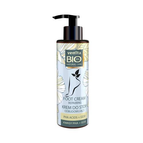 Miniaturka artykułu - VENITA BIO NATURAL CARE Odbudowujący krem do stóp Kwasy PHA + Goji, 100 ml