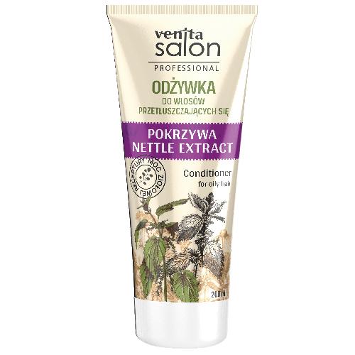Miniaturka artykułu - VENITA Salon Professional Odżywka do włos&oacute;w przetłuszczających się Pokrzywa, 200ml