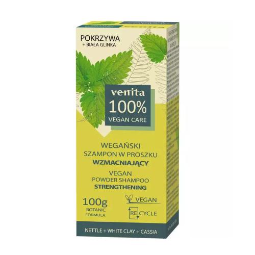 Miniaturka artykułu - VENITA Vegan Care Szampon do włos&oacute;w w proszku Pokrzywa, 100g