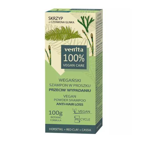 Miniaturka artykułu - VENITA Vegan Care Szampon w proszku Skrzyp, 100g