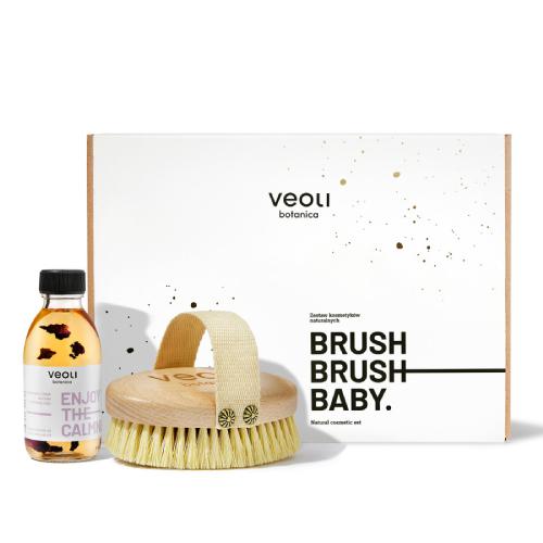 Miniaturka artykułu - VEOLI BRUSH BRUSH BABY Zestaw kosmetyk&oacute;w: Enjoy The Calmness, 150ml + szczotka do masażu Just Brush It