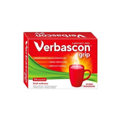 Miniaturka artykułu - Verbascon Grip smak malinowy, 10 saszetek