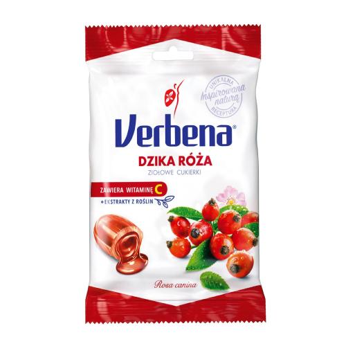 Miniaturka artykułu - VERBENA Dzika r&oacute;ża cukierki do ssania - 60 g
