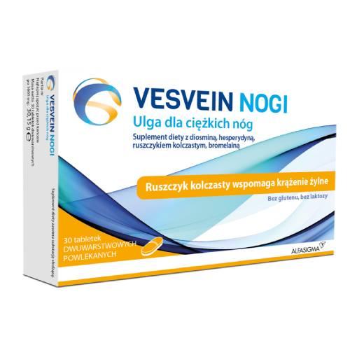 Miniaturka artykułu - Vesvein Nogi, 30 tabl. - suplement diety z ruszczykiem kolczastym
