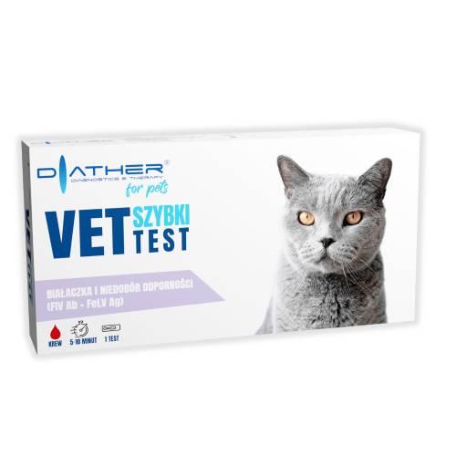 Zdjęcie produktu - VET-TEST Białaczka i niedob&oacute;r odporności (FIV Ab+FelV Ag), 1 sztuka