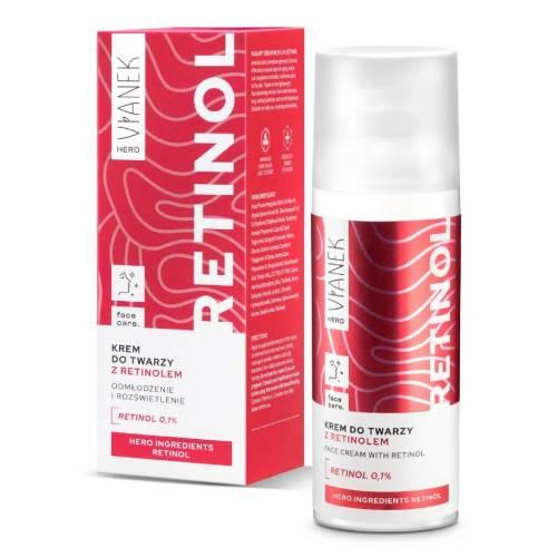 Miniaturka artykułu - Vianek Hero Krem do twarzy z retinolem, 50 ml
