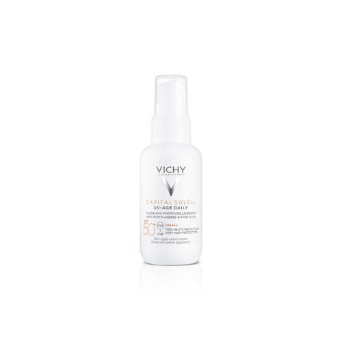Miniaturka artykułu - VICHY CAPITAL SOLEIL UV AGE Fluid przeciw fotostarzeniu się sk&oacute;ry SPF50+, 40ml KR&Oacute;TKA DATA 31.07.2026