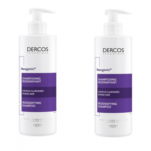 Miniaturka artykułu - VICHY DERCOS NEOGENIC Zestaw Szampon przywracający gęstość włos&oacute;w - 2x400 ml