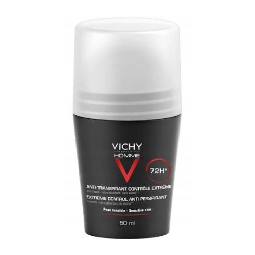 Miniaturka artykułu - VICHY HOMME Antyperspirant w kulce dla mężczyzn 72h, 50 ml