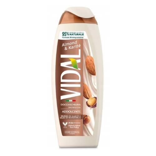 Miniaturka artykułu - Vidal Almond & Karite Żel pod prysznic z masłem shea i olejem migdałowym, 600 ml