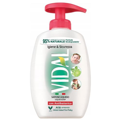 Miniaturka artykułu - Vidal con Antibatterico Mydło w płynie antybakteryjne, 300 ml