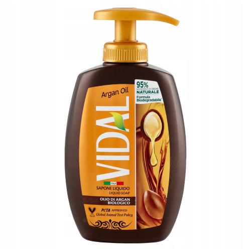Miniaturka artykułu - Vidal Olio Di Argan Biologico Mydło w płynie Olej arganowy, 300 ml