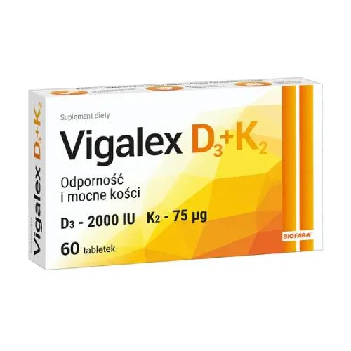 Miniaturka artykułu - Vigalex D3+K2, 60 tabl.