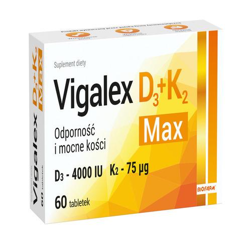 Miniaturka artykułu - Vigalex D3+K2 Max, 60 tabl.  