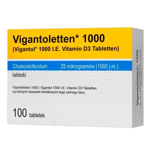 Miniaturka artykułu - Vigantoletten 25 &mu;g (1000 j.m.), 100 tabl.