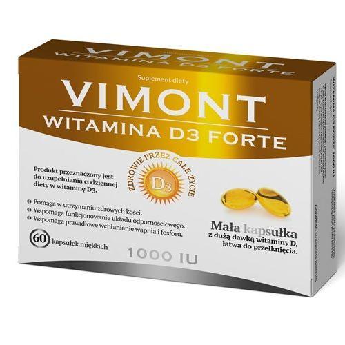 Miniaturka artykułu - VIMONT Witamina D3 Forte 1000iu, 60 kapsułek