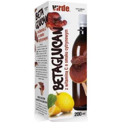 Miniaturka artykułu - Virde Betaglucan z witaminą C o smaku cytrynowym - 200ml