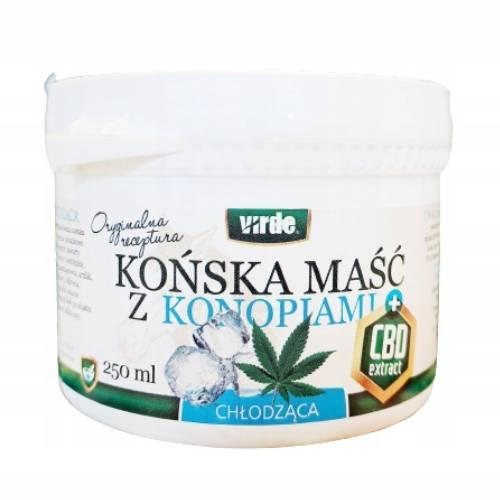 Miniaturka artykułu - VIRDE Końska maść z konopiami i CBD chłodząca, 250 ml