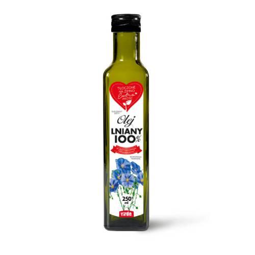 Miniaturka artykułu - Virde Olej lniany 100%, 250 ml