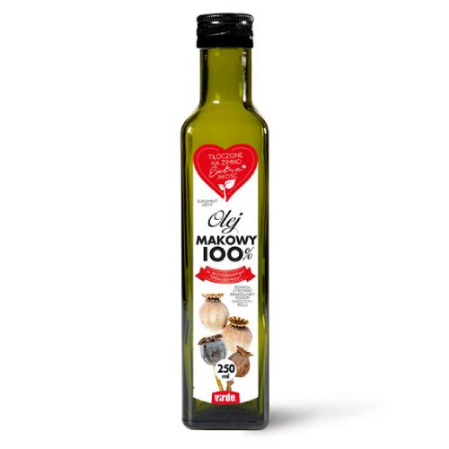 Miniaturka artykułu - VIRDE Olej makowy 100%, 250 ml