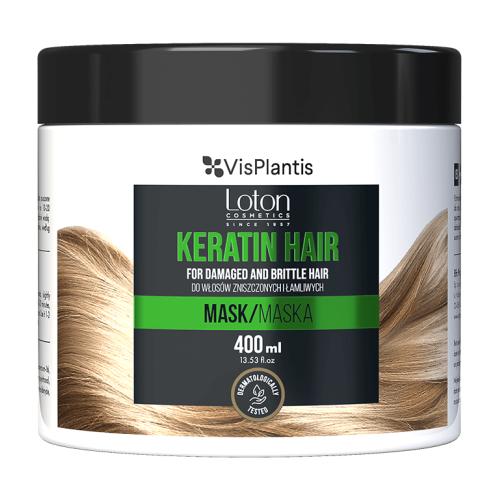Vis Plantis Loton Maska do włos&oacute;w zniszczonych i łamliwych Keratin Hair, 400ml