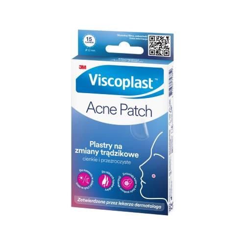 Miniaturka artykułu - VISCOPLAST Acne Patch Plastry na zmiany trądzikowe 1 x 15 x 12 mm, 15 szt.