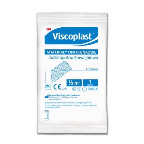 Miniaturka artykułu - VISCOPLAST Gaza opatrunkowa jałowa 0,5 m2, 1 szt.