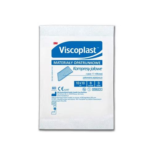 Miniaturka artykułu - Viscoplast Kompres gaza jałowa 10 x 10 cm, 3 szt.