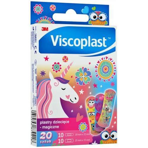 VISCOPLAST Plastry dla dzieci - magiczne, 20 sztuk USZKODZONE TEKTUROWE OPAKOWANIE