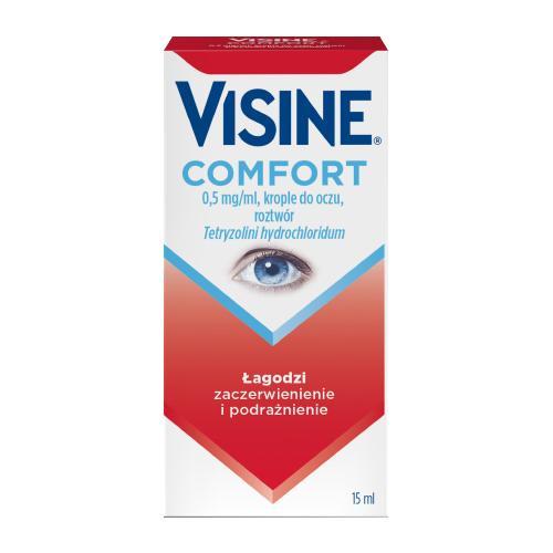 Miniaturka artykułu - Visine Comfort Krople do oczu, 15ml USZKODZONE OPAKOWANIE TEKTUROWE